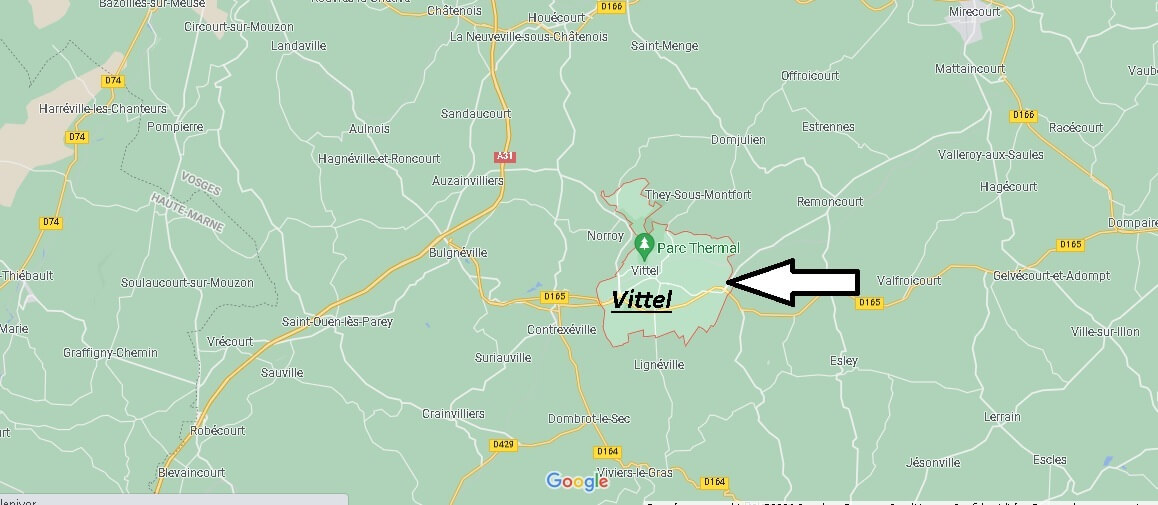 Où se situe Vittel (Code postal 88800)