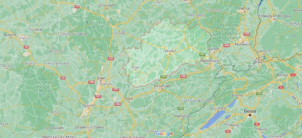 Où se situe la Haute-Saône (Code postal 70)