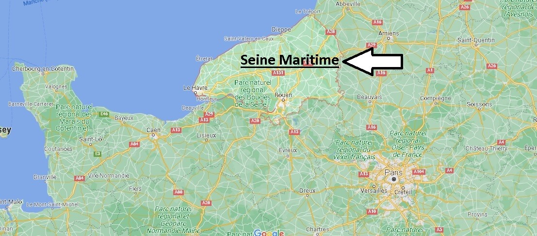 Où se situe la Seine Maritime (Code postal 76)