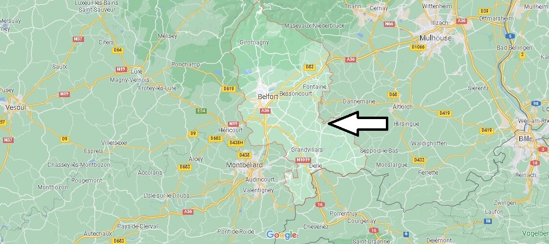 Où se situe le Territoire de Belfort (Code postal 90)