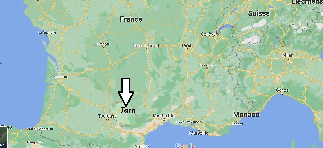 Où se trouve le Tarn sur la carte de france