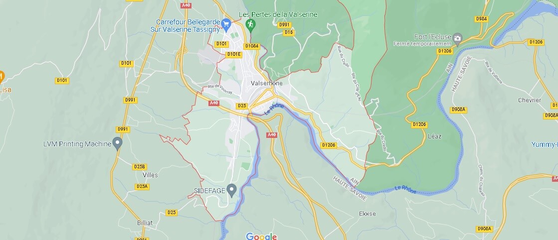 Carte Bellegarde-sur-Valserine