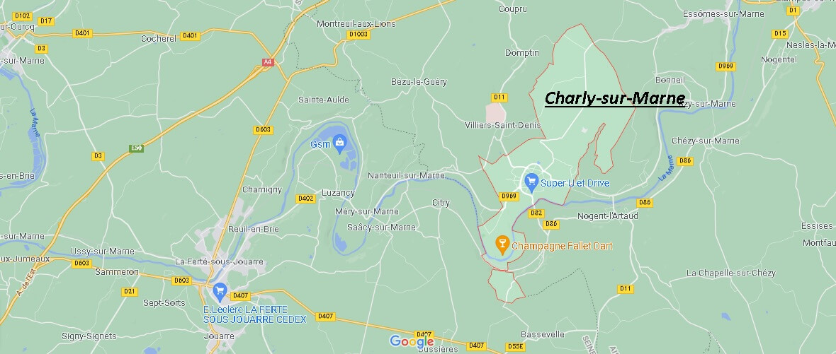 Carte Charly-sur-Marne