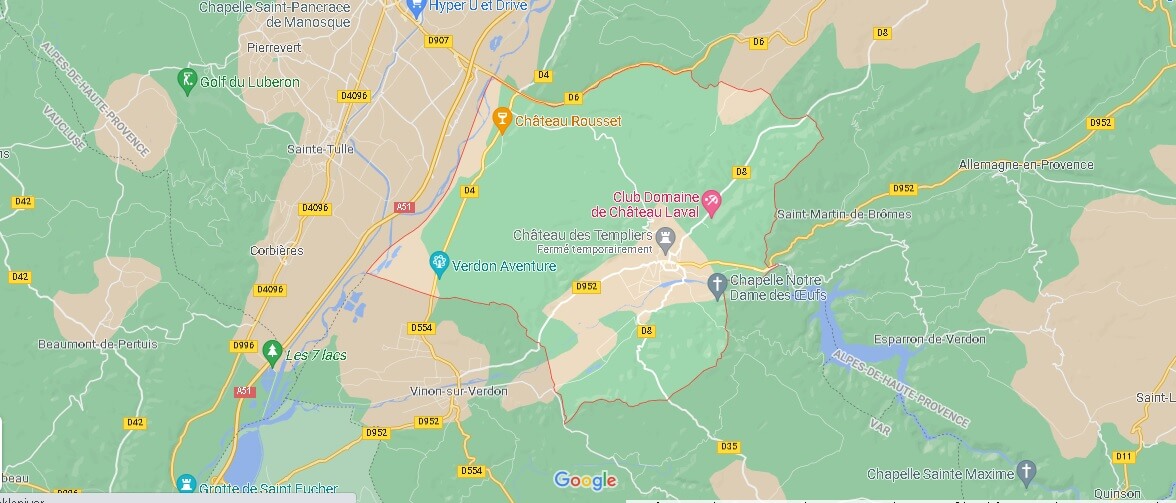 Carte Gréoux-les-Bains
