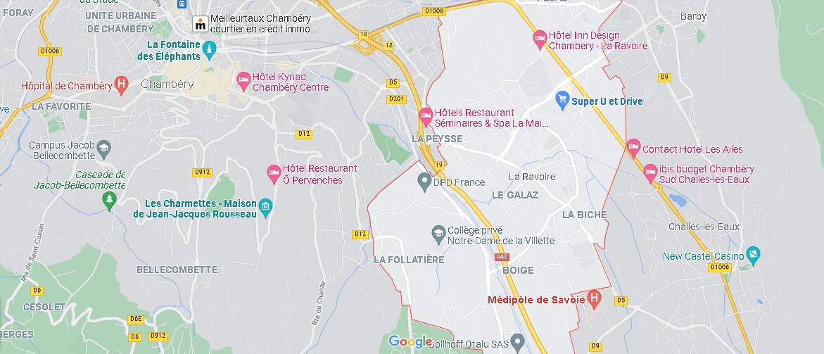 Carte La Ravoire