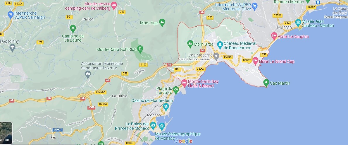 Carte Roquebrune-Cap-Martin