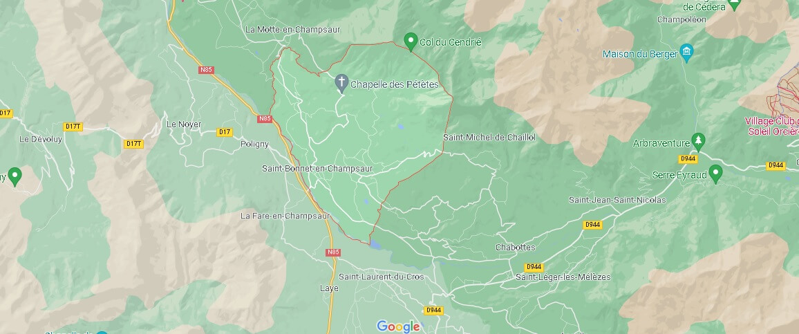 Carte Saint-Bonnet-en-Champsaur
