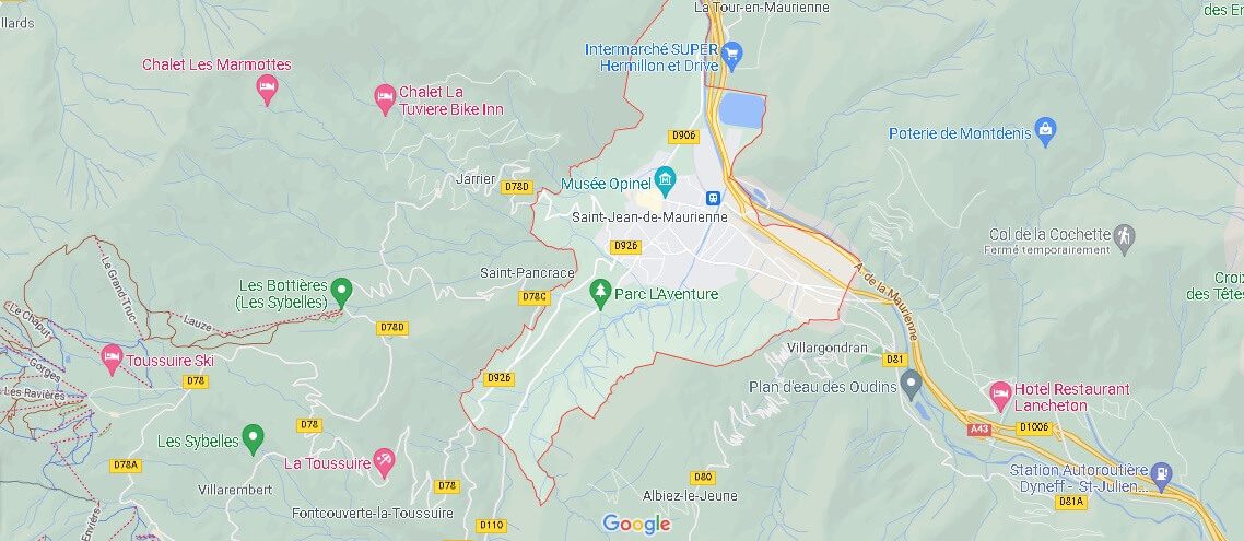 Carte Saint-Jean-de-Maurienne