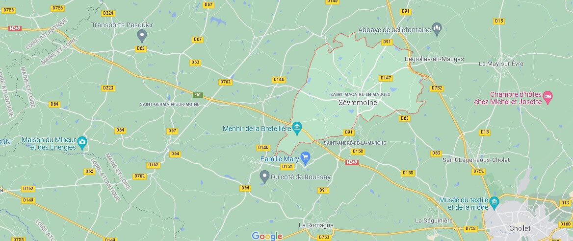 Carte Saint-Macaire-en-Mauges