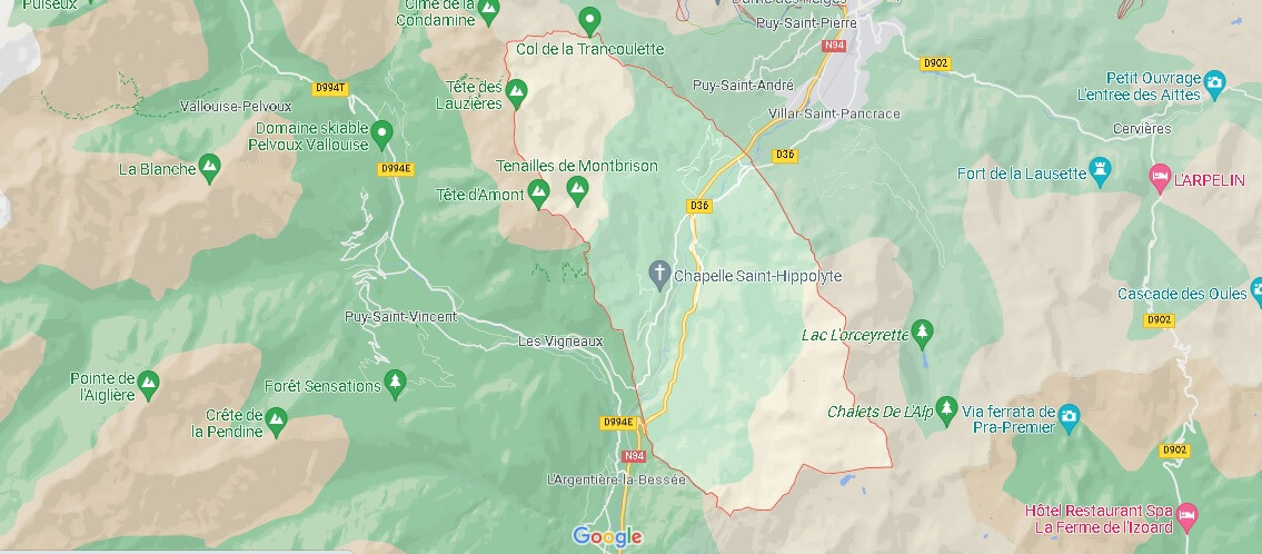 Carte Saint-Martin-de-Queyrières