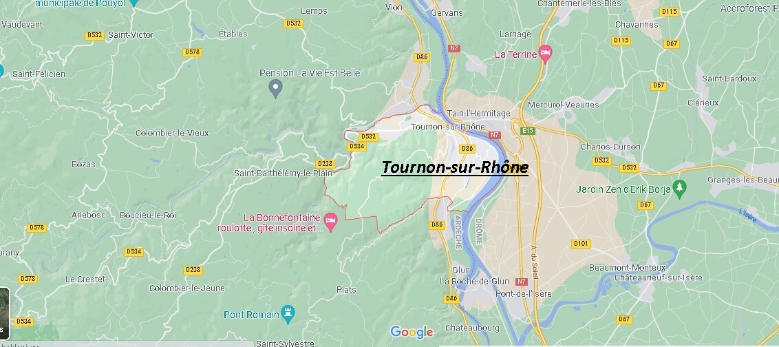 Carte Tournon-sur-Rhône