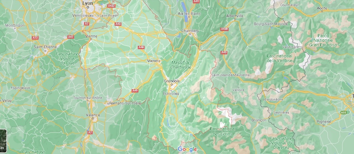 Carte l'Isère