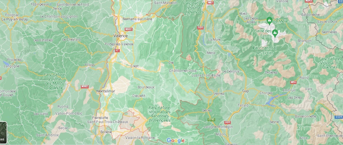 Carte la Drôme
