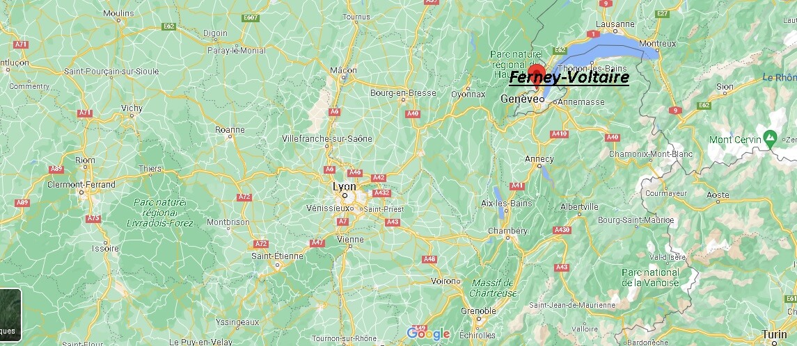 Dans quelle région se trouve Ferney-Voltaire