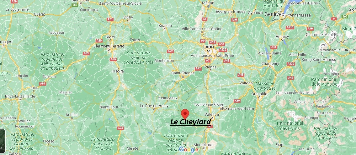 Dans quelle région se trouve Le Cheylard
