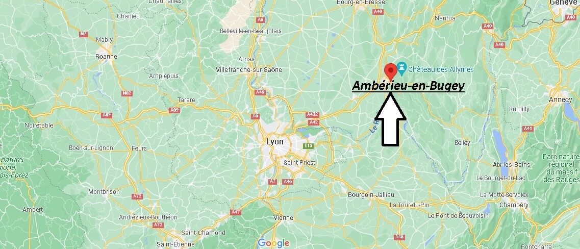 Où se situe Ambérieu-en-Bugey (Code postal 01500)