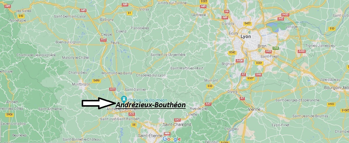 Où se situe Andrézieux-Bouthéon (Code postal 42160)