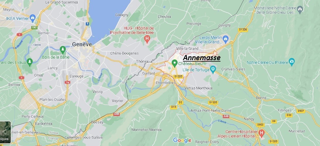 Où se situe Annemasse (Code postal 74100)