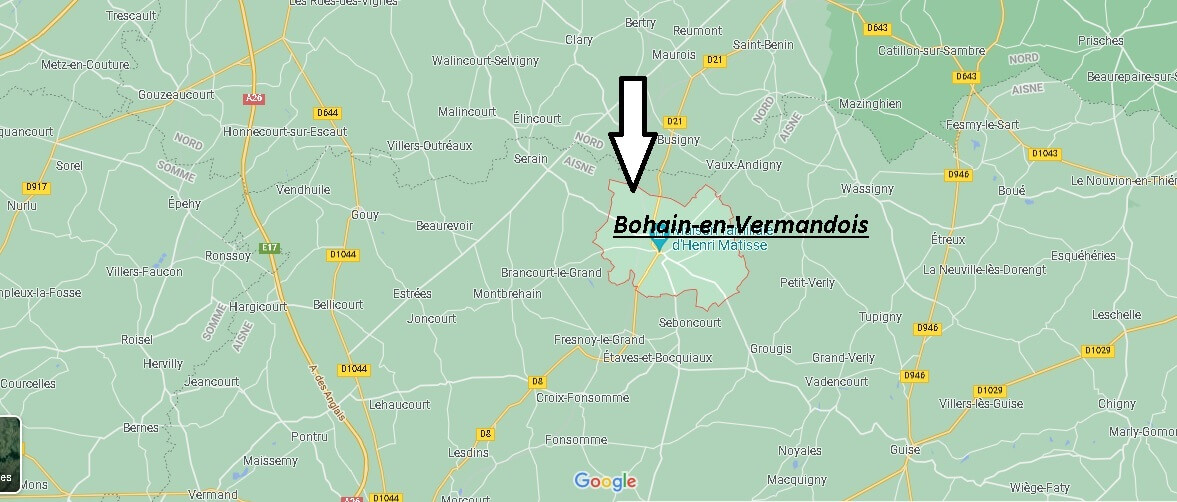 Où se situe Bohain-en-Vermandois (Code postal 02110)