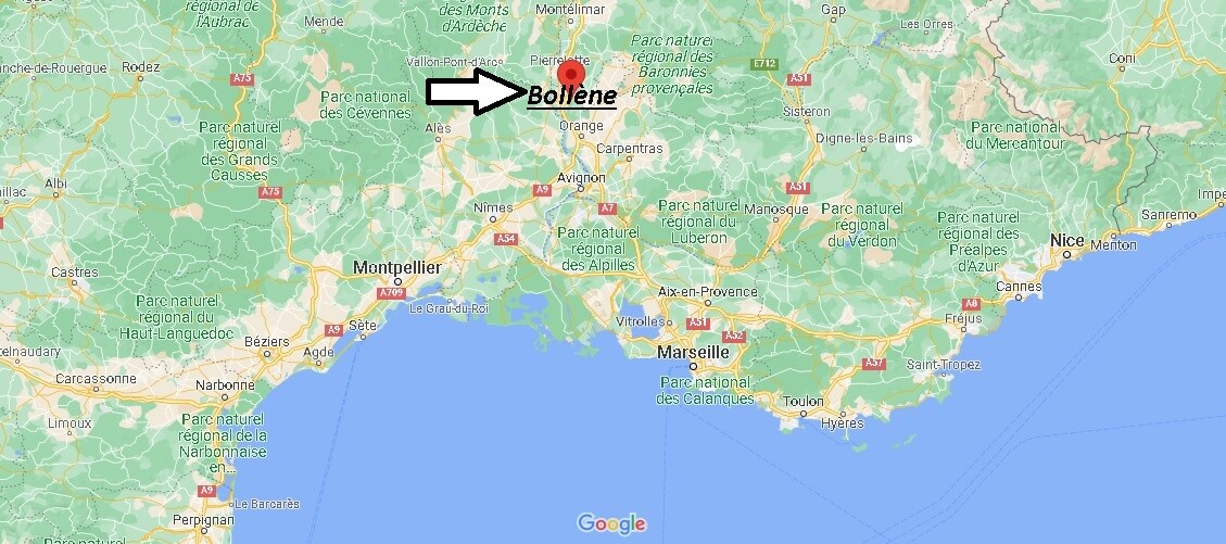 Où se situe Bollène (Code postal 84500)