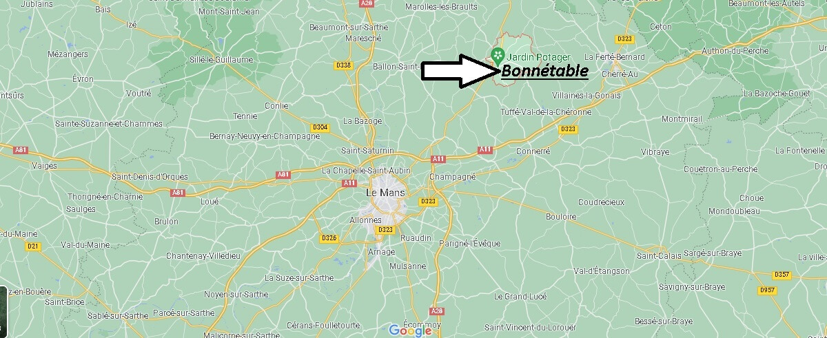 Où se situe Bonnétable (Code postal 72110)