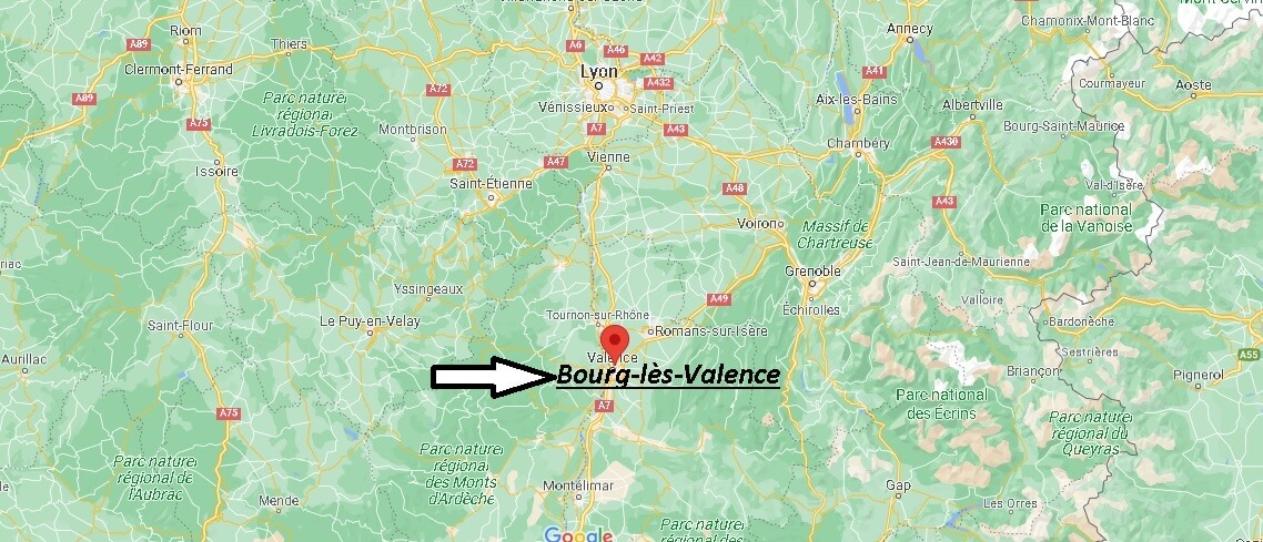 Où se situe Bourg-lès-Valence (Code postal 26500)