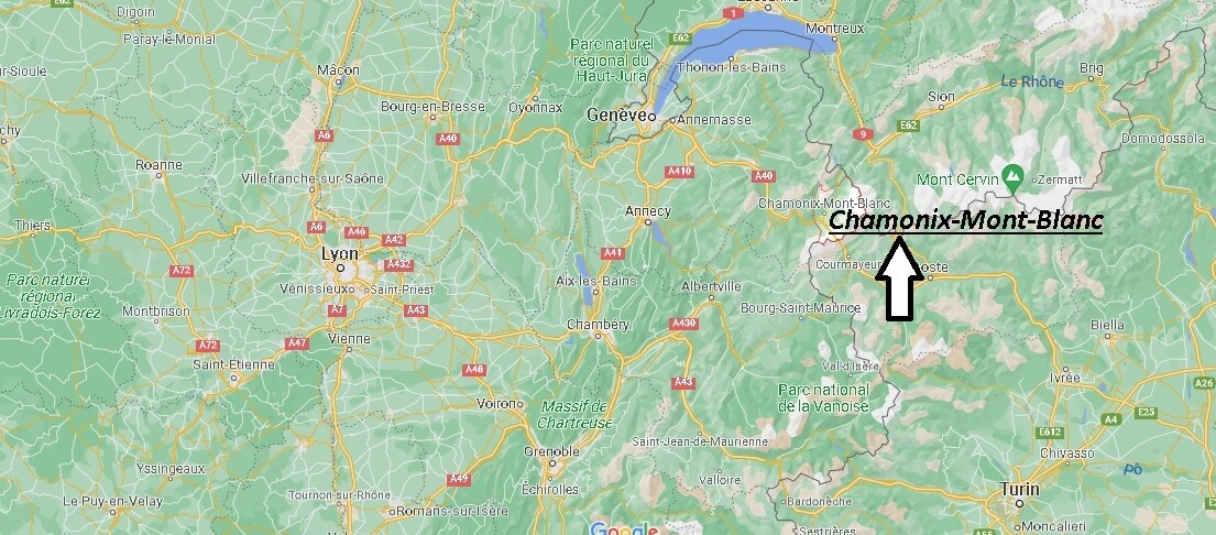 Où se situe Chamonix-Mont-Blanc (Code postal 74400)