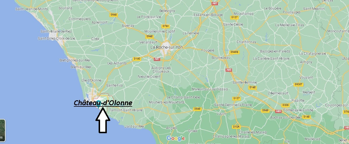Où se situe Château-d'Olonne (Code postal 85180)