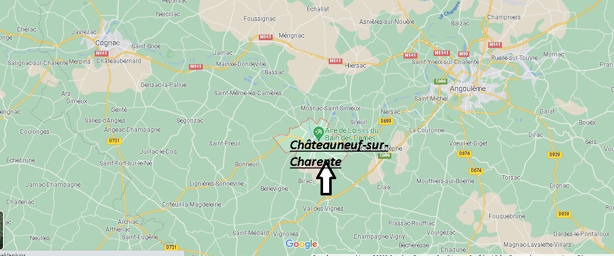 Où se situe Châteauneuf-sur-Charente (Code postal 16120)