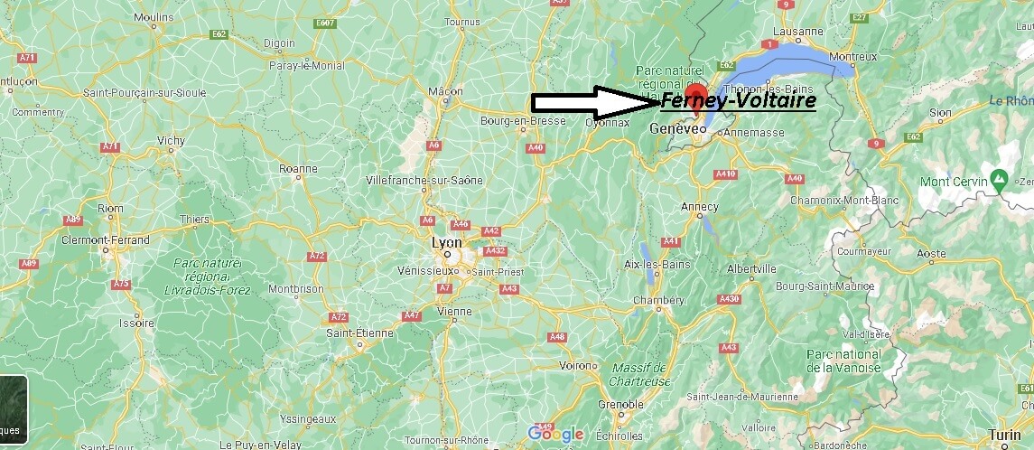Où se situe Ferney-Voltaire (Code postal 01210)