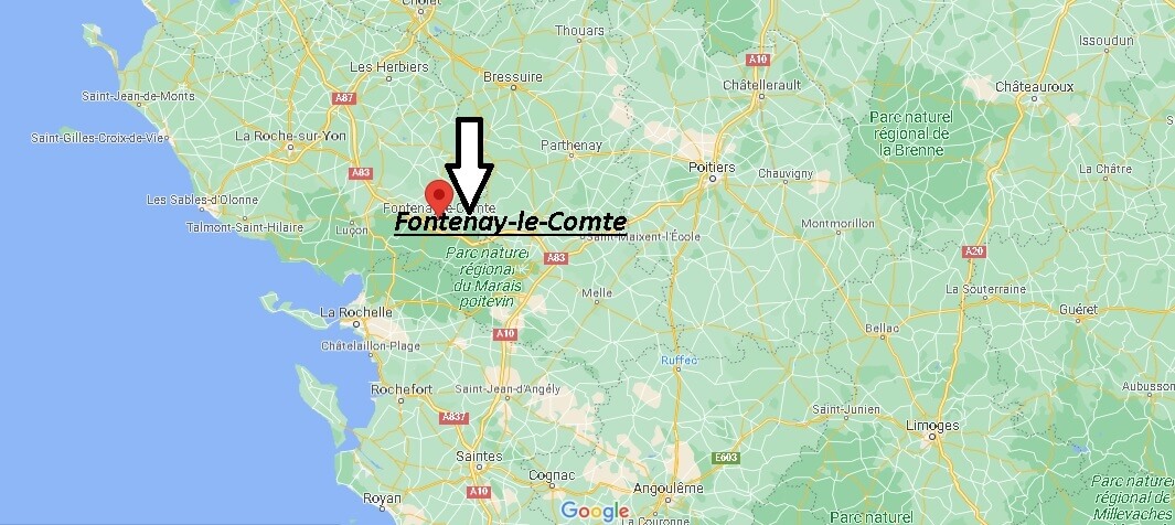 Où se situe Fontenay-le-Comte (Code postal 85200)