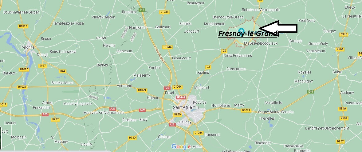 Où se situe Fresnoy-le-Grand (Code postal 02230)