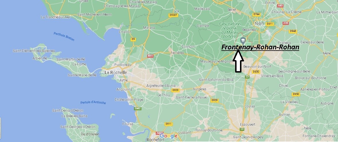 Où se situe Frontenay-Rohan-Rohan (Code postal 79270)