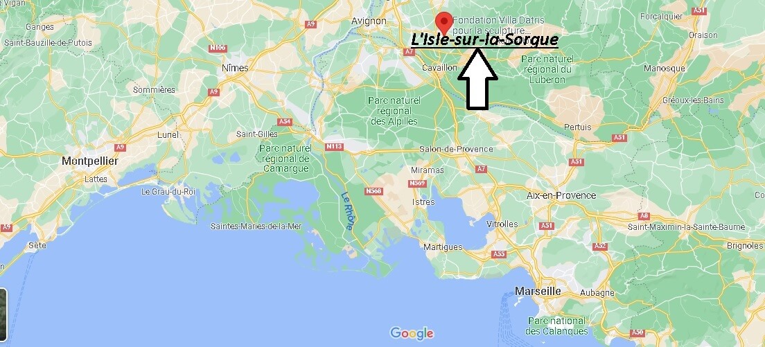 Où se situe L'Isle-sur-la-Sorgue (Code postal 84800)