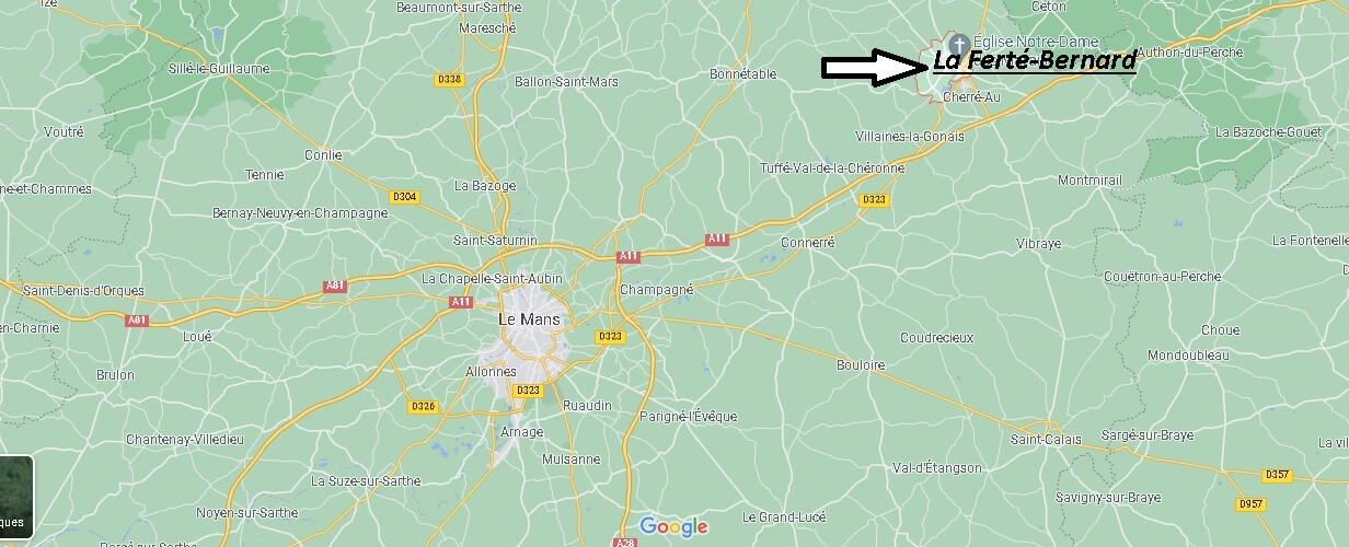 Où se situe La Ferté-Bernard (Code postal 72400)