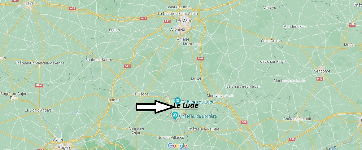 Où se situe Le Lude (Code postal 72800)