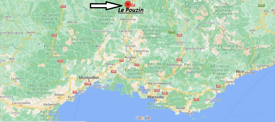 Où se situe Le Pouzin (Code postal 07250)