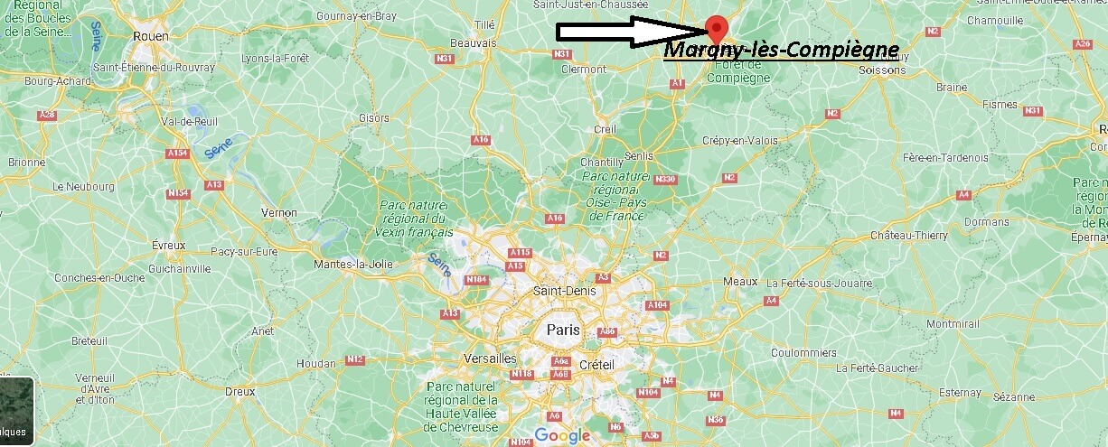Où se situe Margny-lès-Compiègne (Code postal 60280)