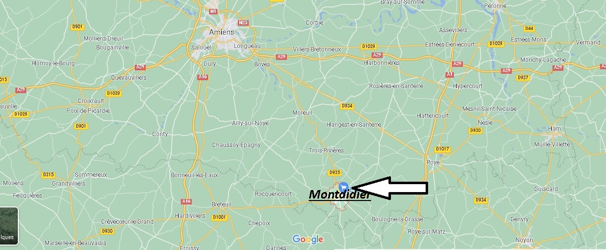 Où se situe Montdidier (Code postal 80500)