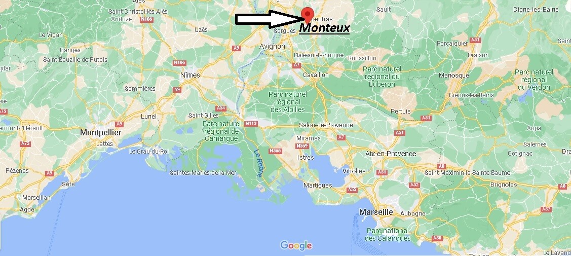 Où se situe Monteux (Code postal 84170)