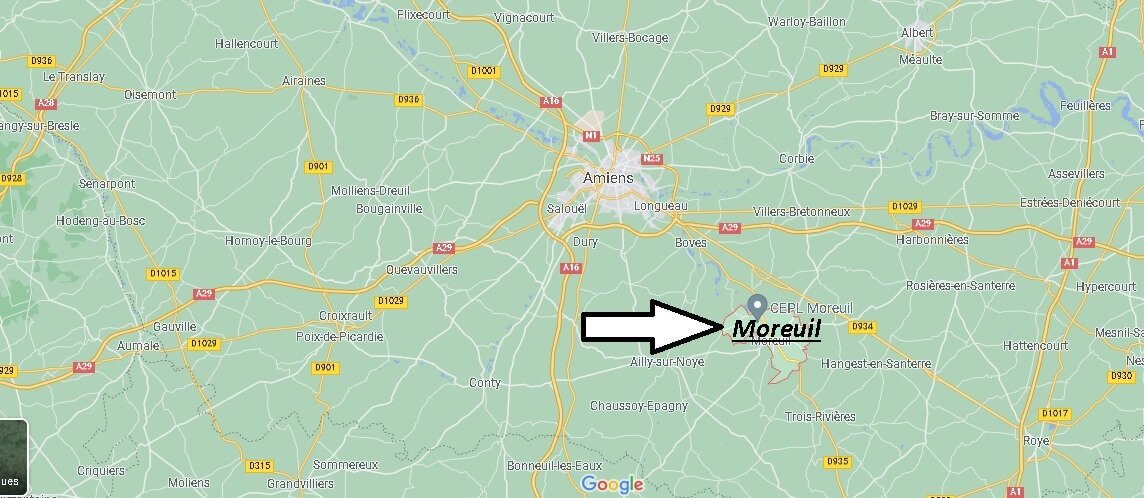 Où se situe Moreuil (Code postal 80110)