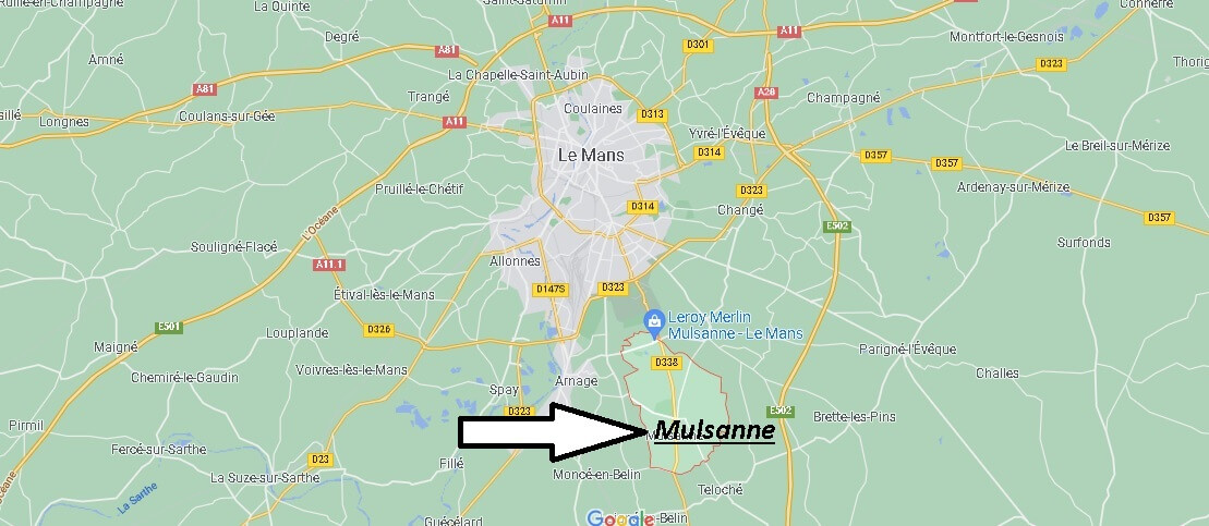 Où se situe Mulsanne (Code postal 72230)
