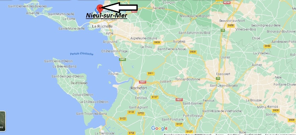 Où se situe Nieul-sur-Mer (Code postal 17137)