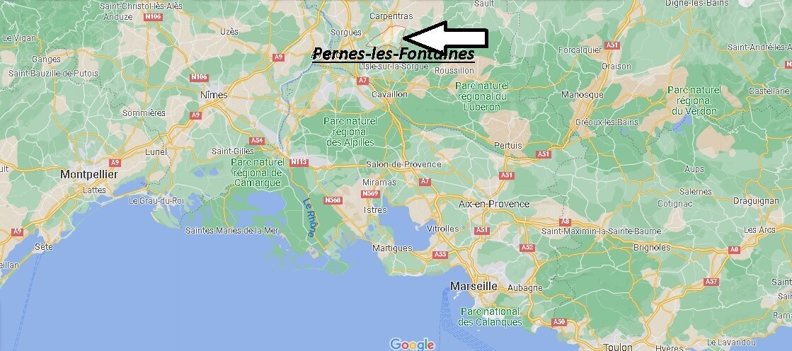 Où se situe Pernes-les-Fontaines (Code postal 84210)