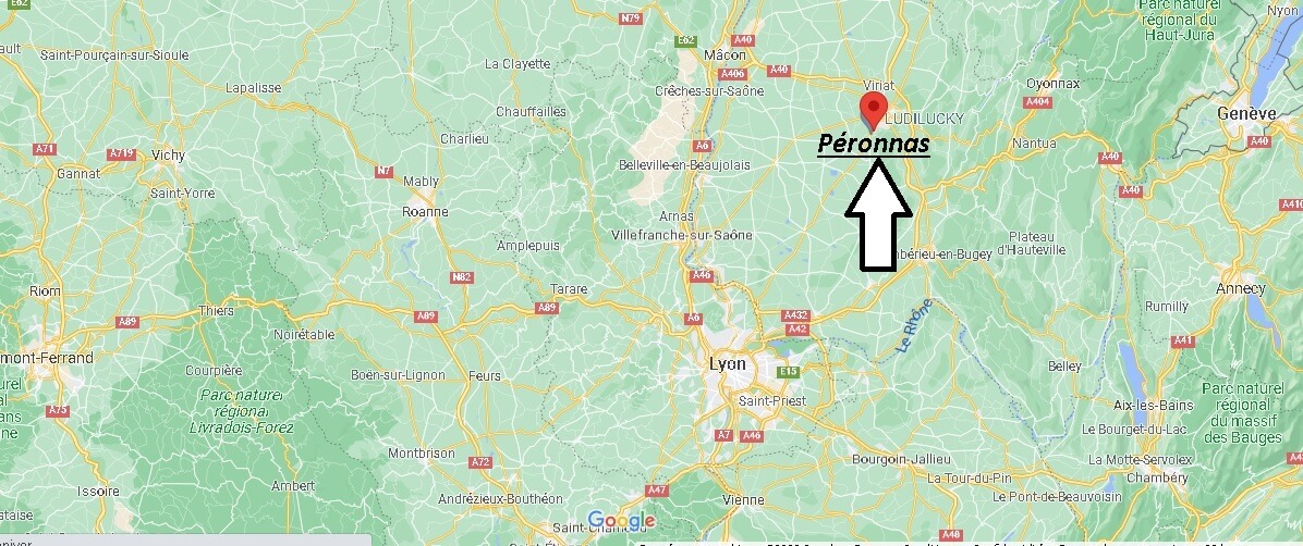 Où se situe Péronnas (Code postal 01960)