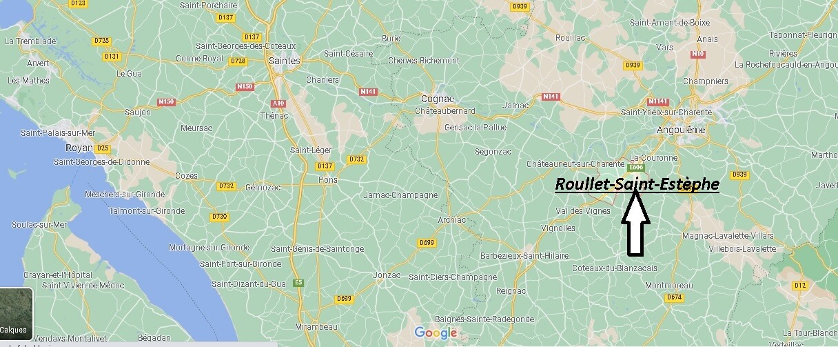 Où se situe Roullet-Saint-Estèphe (Code postal 16440)