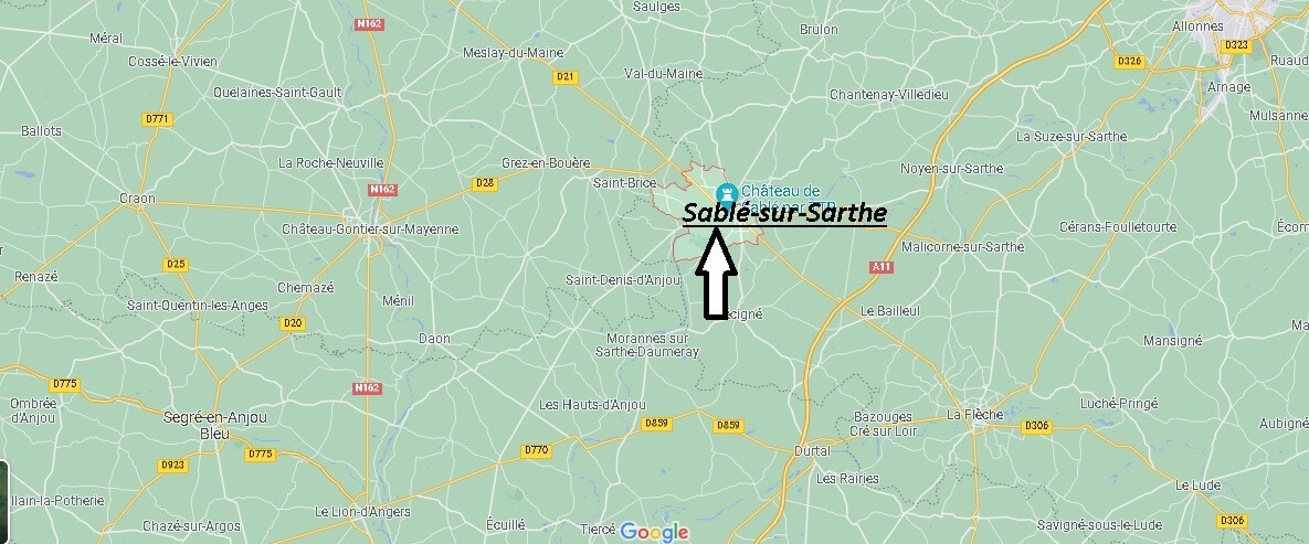 Où se situe Sablé-sur-Sarthe (Code postal 72300)