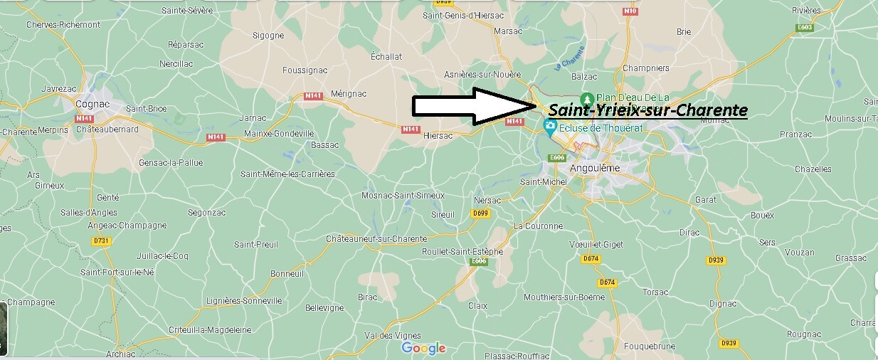 Où se situe Saint-Yrieix-sur-Charente (Code postal 16710)