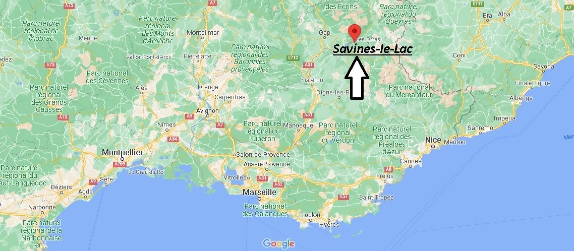 Où se situe Savines-le-Lac (Code postal 05160)