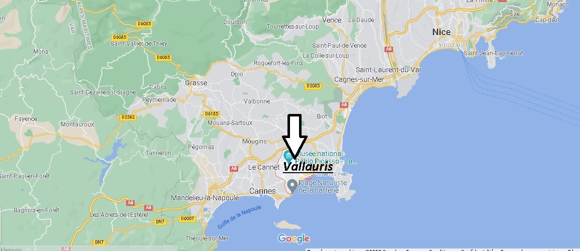 Où se situe Vallauris (Code postal 06220)